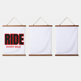 Rijd Elke Mijl – Motorfiets Avonturen Typografie Hangend Wandkleed