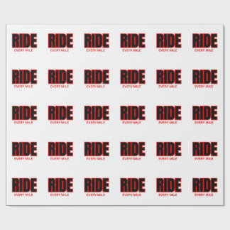 Rijd elke mijl – Motorfiets Avontuur Typografie Cadeaupapier