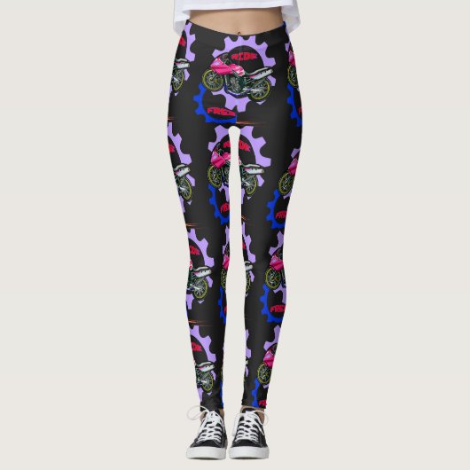 Rijd Gratis en Veilige Motorfiets Leggings (Voorkant)