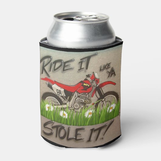 Rijd het alsof je het hebt gestolen Fietsblik Blikjeskoeler (Blikje Voorkant)