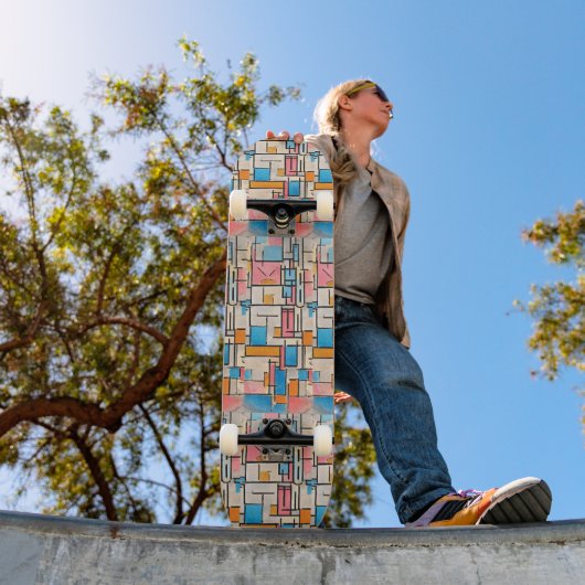 Rijd het ritme van Mondriaan Persoonlijk Skateboard (Buiten 1)