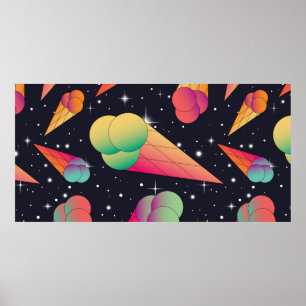 Rijd ijs naadloos. ijskegels poster