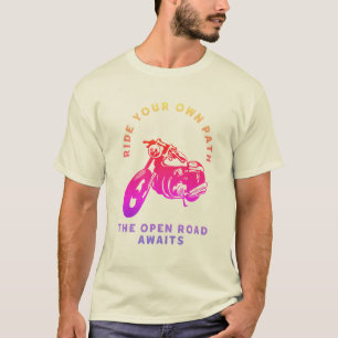 Rijd Je Eigen Pad Motor Open Weg T-shirt