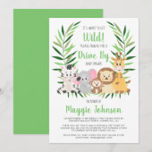 Rijd langs het staat op het punt om Wild Safari Ba Kaart (Voorkant / Achterkant)