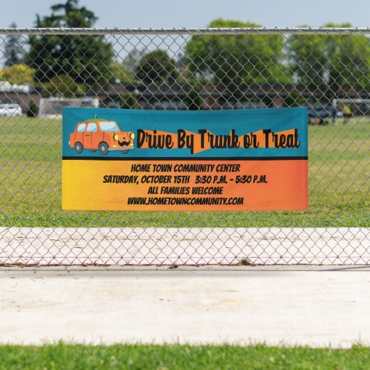 Rijd met de kofferbak of trakteer op Halloween Spandoek (Insitu)