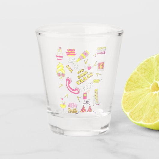Rijd met een Roes Geluksglas Shot Glas (Voorkant)