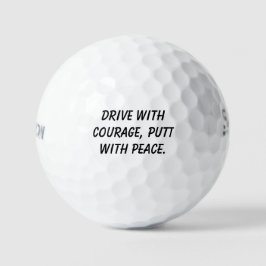'Rijd met Moed, Putt met Vrede' Christelijk Golfballen