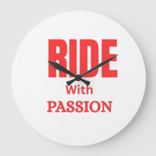 Rijd met Passie – Inspirerende Motor Typografie Grote Klok