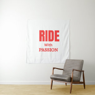 Rijd met Passie – Inspirerende Motor Typografie Wandkleed