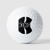 "Rijd naar perfectie met onze King golfbal." Golfballen (Voorkant)
