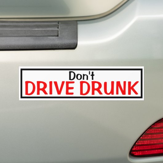 Rijd niet Drink Bumpersticker (Op auto)