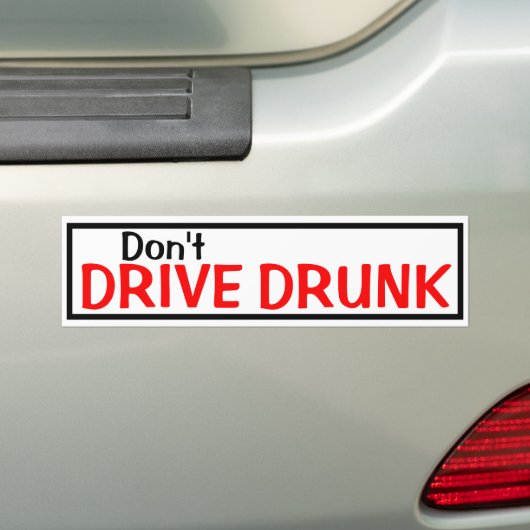 Rijd niet Drink Bumpersticker (Op auto)