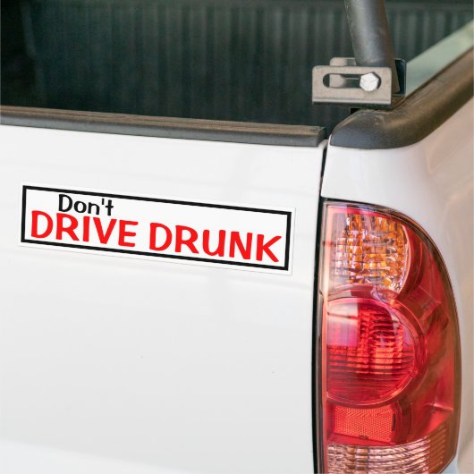 Rijd niet Drink Bumpersticker (Op Truck)