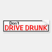 Rijd niet Drink Bumpersticker (Voorkant)