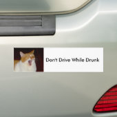 Rijd niet met drink Cat Bumpersticker (Op auto)