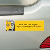 rijd niet te kleverig... bumpersticker (Op auto)