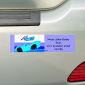 rijd nooit sneller dan je beschermengel ... bumpersticker (Op auto)