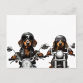 Rijd of Die Dachshund Bikers Briefkaart (Voorkant)
