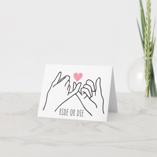 Rijd of Die Pinkie Promise Kaart (Voorkant)