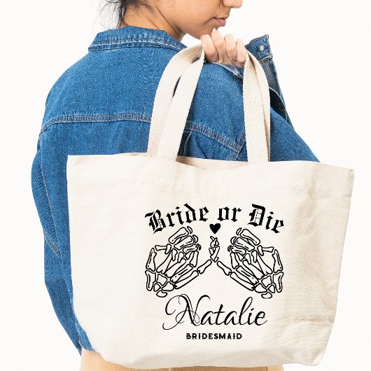 Rijd of sterf gepersonaliseerde bruidsmeisjes tot  tote bag