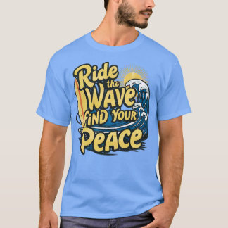 Rijd op de golf en vind je Peace T-shirt