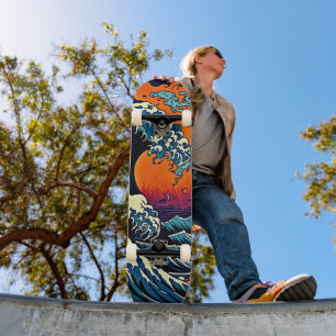 Rijd op de Retro Golven van Stijl Persoonlijk Skateboard