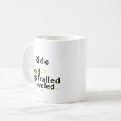 Rijd over de minder bereden weg koffiemok (Voorkant links)