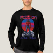 Rijd rond als een wolf Tri-Blend shirt (Voorkant volledig)