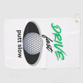 Rijd snel, zet langzaam golfhanddoek (Horizontaal)