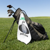 Rijd snel, zet langzaam golfhanddoek (Groen)