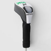 Rijd snel, zet langzaam golfheadcover (Schuin)