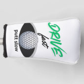 Rijd snel, zet langzaam golfheadcover (Voorkant)