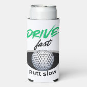 Rijd snel, zet langzaam seltzer blikjeskoeler (Seltzer Achterkant)