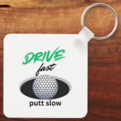 Rijd snel, zet langzaam sleutelhanger (Achterkant)