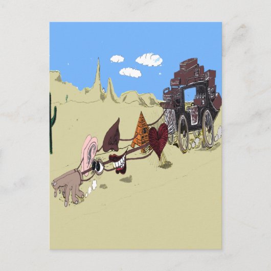 Rijd uw zintuigen briefkaart (Voorkant)