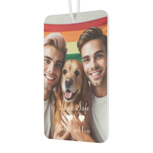 Rijd veilig homostel liefde | Aangepaste foto Luchtverfrisser (Links)