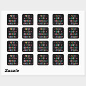 Rijd veilig, iemand houdt van je vierkante sticker (Vel)