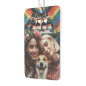 Rijd veilig lesbisch paar liefde | Aangepaste foto Luchtverfrisser (Links)