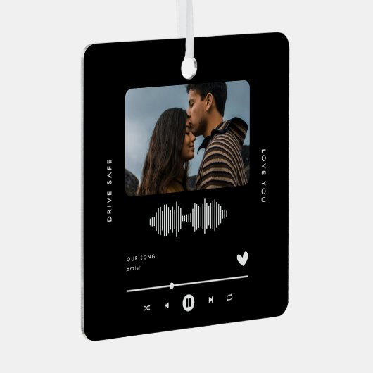 Rijd Veilige Muziekspeler Foto Auto Ornament (Voorkant Rechts)