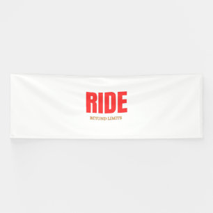 Rijd Voorbij Grenzen – Motiverende Biker Typografi Spandoek