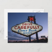 Rijd voorzichtig Las Vegas Briefkaarten (Voorkant / Achterkant)