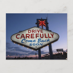 Rijd voorzichtig Las Vegas Briefkaarten