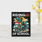 Rijden 100 dagen van school fiets fietsen rijder d kaart (Gele Bloem)
