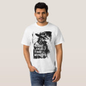 Rijden als de wind ruige Wild West Cowboy T-shirt (Voorkant volledig)
