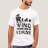 Rijden als de wind vrij als een paard t-shirt (Voorkant)