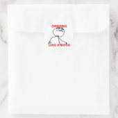 Rijden als een baas ronde sticker (Tas)