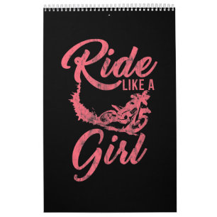Rijden als een meisje motorfiets grappig geschenk kalender