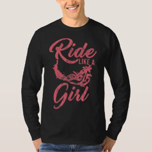 Rijden als een meisje motorfiets grappig geschenk t-shirt