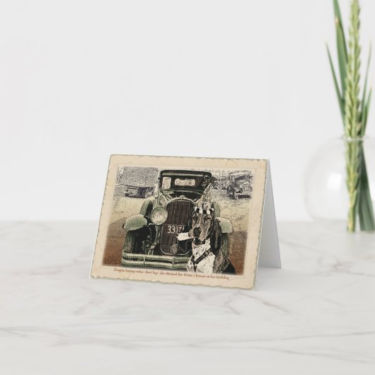 Rijden Basset verjaardagskaart Kaart (Voorkant)