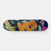 Rijden de Artistic Vibe: Leuke Pop Art Girl Persoonlijk Skateboard (Horizontaal)